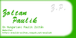 zoltan paulik business card